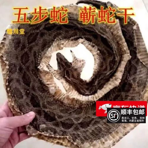 五步蛇干八步蛇100克新货药用五步蛇店铺有蝮蛇眼镜蛇 养殖蕲蛇